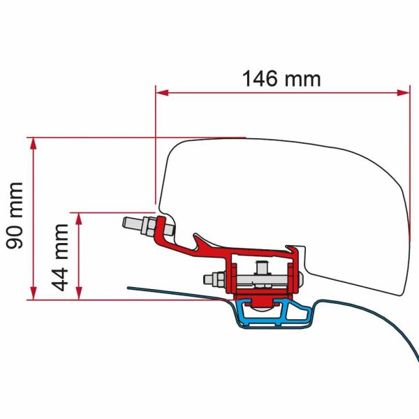 Fiamma Kit für F40 - VW T5T6 Roof Rail