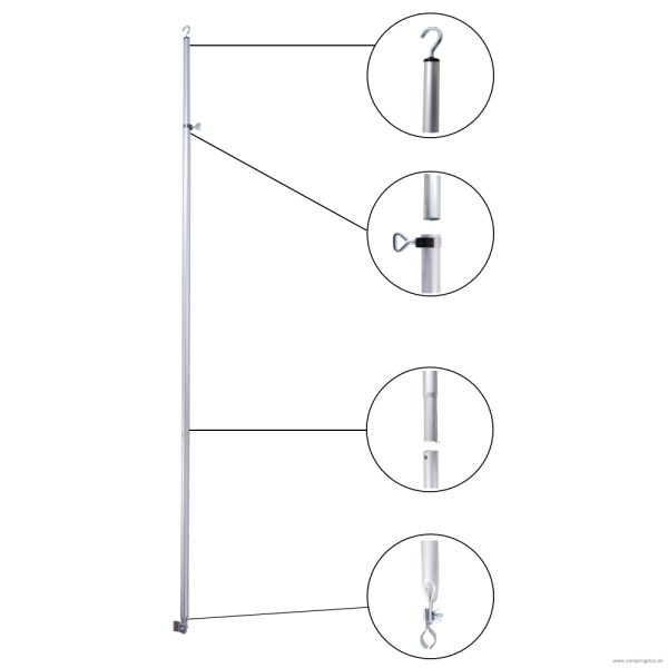 Alu Dachhakenstange 25 mm, 170-260 cm  | Campingzubehör | Campingplus